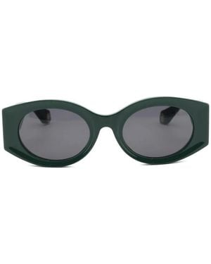 Roberto Cavalli Oval Full-Rim Sunglasses - Gray