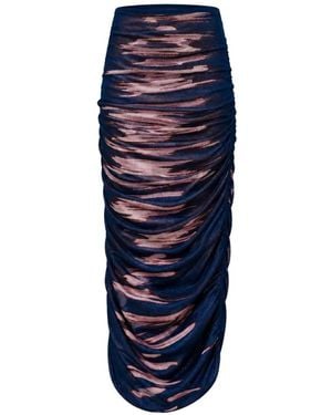 Ph5 Nile Lake Ruched Long Skirt - Blue