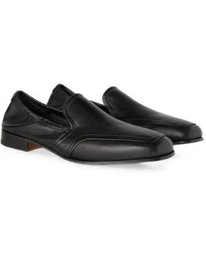 RETORI Mocasines De Piel Con Talón Plegable - Negro