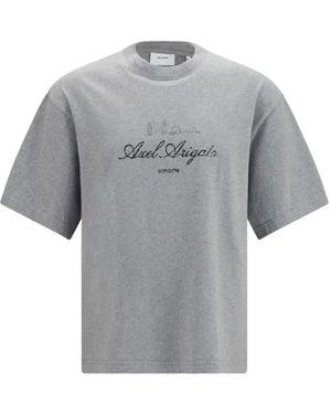 Axel Arigato Logo-Print Cotton T-Shirt - Grey