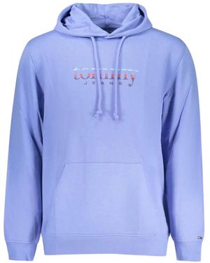 Tommy Hilfiger Logo-Print Hoodie - Blue