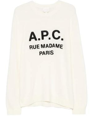 A.P.C. Maurice Logo-Embroidered Sweater - Bianco