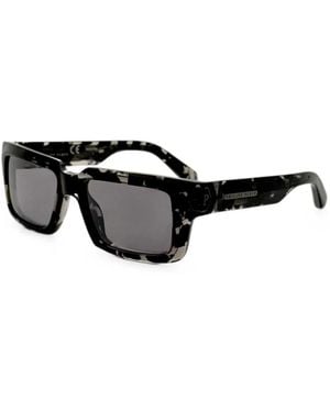 Philipp Plein Tortoiseshell-Effect Square-Frame Sunglasses - Black