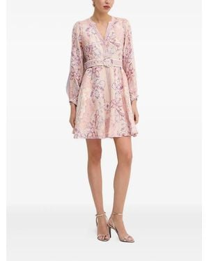 Hale Bob Vestido Miranda corto con estampado floral - Rosa