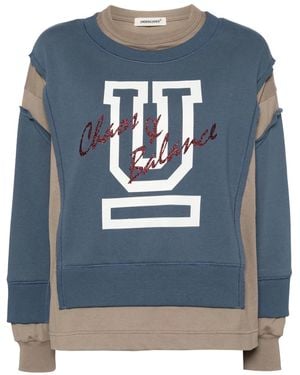 Undercover Contrast-Panel Cotton Sweatshirt - Grey