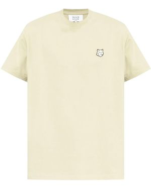 Maison Kitsuné Maglietta Con Audace Applicazione Della Volpe - Neutro