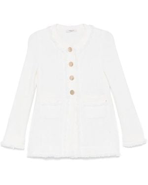 Charlott Cardigan À Franges - Blanc