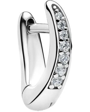 Maria Black Sino Huggie Earring - White