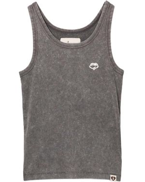 AAPE BY A BATHING AP Logo-Patched Round Neck Tank Top - Gray