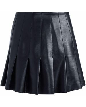 Alice + Olivia Alice + Olivia Carter Vegan Leather Pleated Skirt - Black