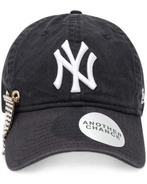 ANOTHER CHANCE Crystal-Embellished Logo-Embroidered Cap - Blue