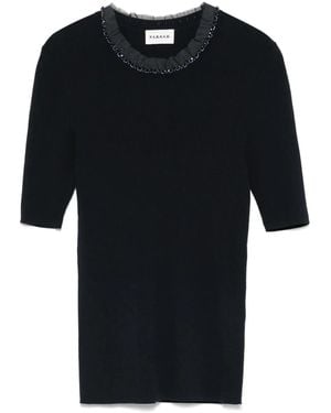 P.A.R.O.S.H. Ribbed T-Shirt - Black