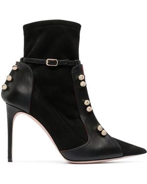 HARDOT Stud-Detail Pointed Ankle Boots - Black