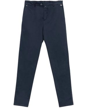Kiton Logo-Patch Chinos - Blue