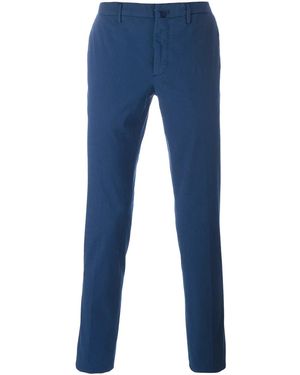 Incotex Pleated skinny chinos - Blu