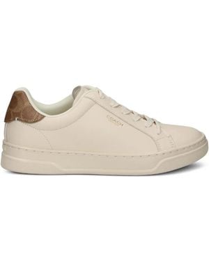 COACH Baskets High Line À Logo - Natural