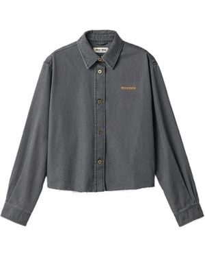 Miu Miu Chambray Shirt - Grey