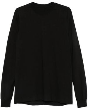 Rick Owens Long-Sleeve Crew-Neck Cotton T-Shirt - Black