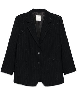 Sandro Blazer Mit Nadelstreifen - Schwarz