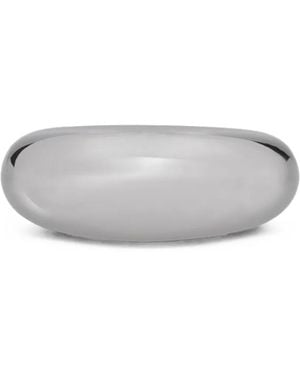 Frankie Shop Lena Polished Chunky Cuff Bracelet - Grey