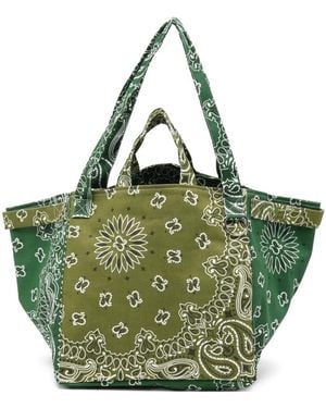 Call it By Your Name Bandana-Print Tote Bag - Green