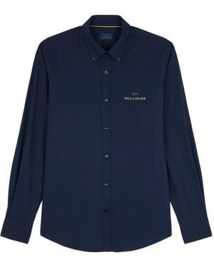Paul & Shark Embroidered-Logo Shirt - Blue