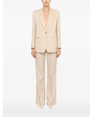 Nissa Rhinestone Embellished Blazer - Natural