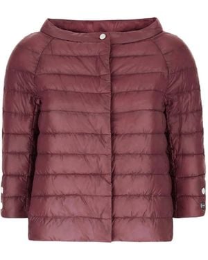 Herno Elsa Padded Jacket Cape - Purple