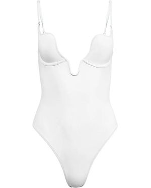 Fleur du Mal Seduce Badpak Met U-Watervalhals - Wit