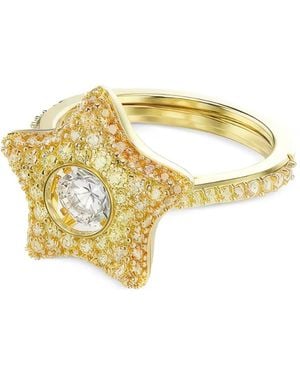 Swarovski Sublima Star-Motif Crystal-Embellished Ring - Metallic
