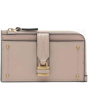 Chloé Paddington Leather Card Case - Grey