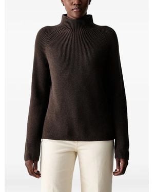 Marc O' Polo Ribbed-Knit Raglan-Sleeve Jumper - Black