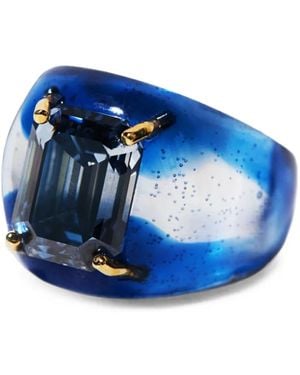 SOLO for Diamonds Diamond-Embellished Ring - Blue