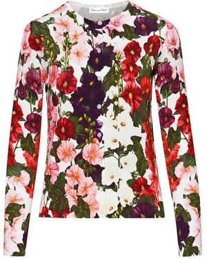 Oscar de la Renta Hollyhocks V - レッド