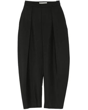 Rohe Pleated Wide-Leg Trousers - Black