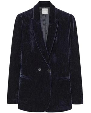 forte_forte Double-Breasted Blazer - Blue