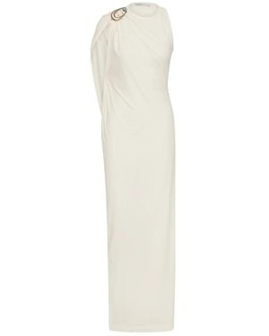 Christopher Esber Stone-Pin Column Maxi Dress - White