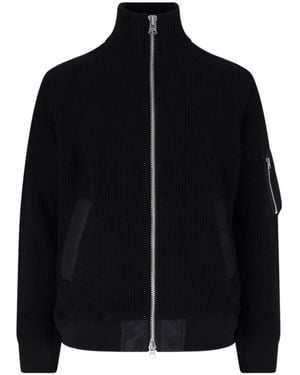 Sacai Chaqueta De Canalé - Negro