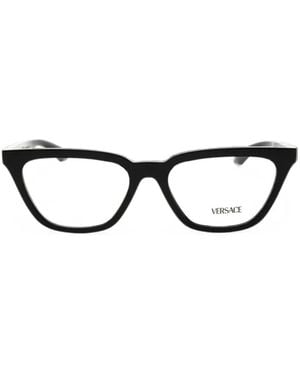 Versace Greca-Detail Cat-Eye Glasses - Black
