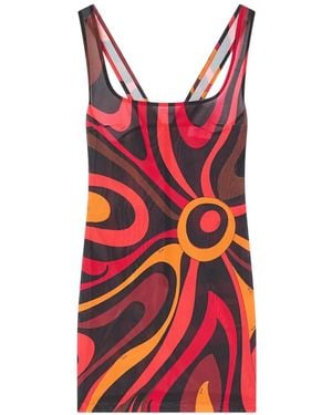 PUCCI Marmo-Print Dress - Red
