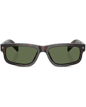 Prada Rectangle-Frame Sunglasses - Green