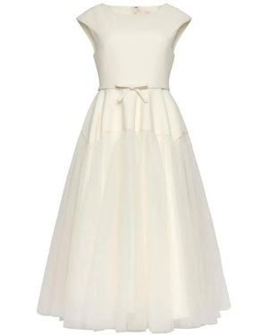 Cinq À Sept Bow Tulle Dress - White