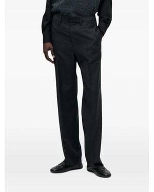 BERNER KUHL Soft Blazer Flannel Wool Trousers - Black