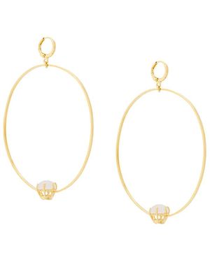 Iosselliani Puro Reversed Hoop Earrings - White