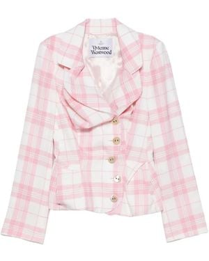 Vivienne Westwood Drunken Geruit Jack - Roze
