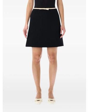 Valentino Garavani Bow-Trim Mini Skirt - Black