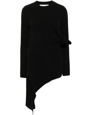 ROKH Asymmetrisches Strickkleid - Schwarz