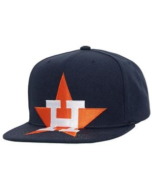 Mitchell & Ness Mlb Xi Logo Cooperstown Houston Astros Embroidered-Detail Baseball Cap - Blue