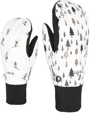Level Graphic-Print Gloves - White