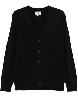 MC2 Saint Barth Cardigan Herrison Alpaca À Col V - Black